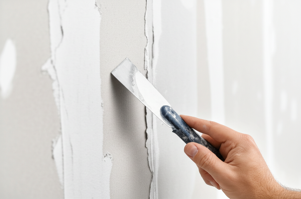 Professional repairing drywall